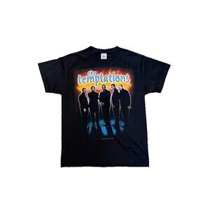 The Temptations Y2K 2001 Band Tshirt Sz M USA Knit Preshrunk Cotton VTG Motown